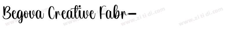 Begova Creative Fabr字体转换